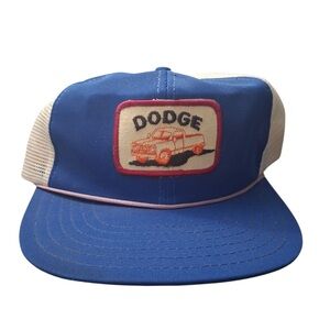 Vintage Dodge Rare Blue Trucker Hat Large